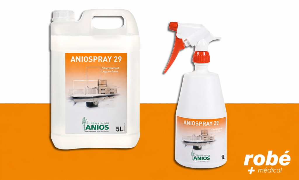 Robe Matériel Médical commercialise des désinfectant Aniospray