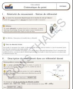 Stage Maths Sup Maths Spé – Cours Thalès