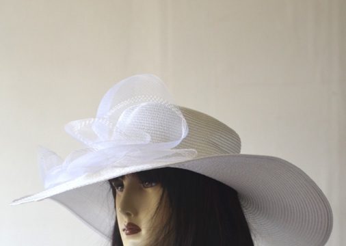 Chapeau blanc mariage