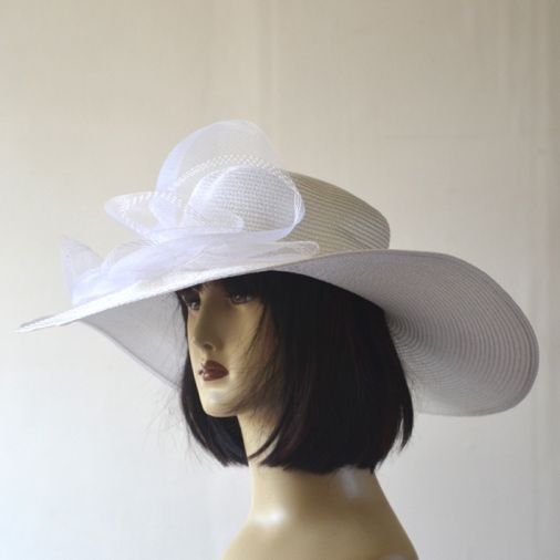 Chapeau blanc mariage