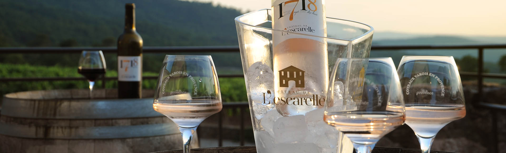 Vin rosé du Var du château de l’Escarelle…